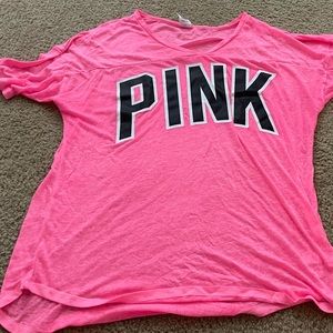 Pink V neck shirt